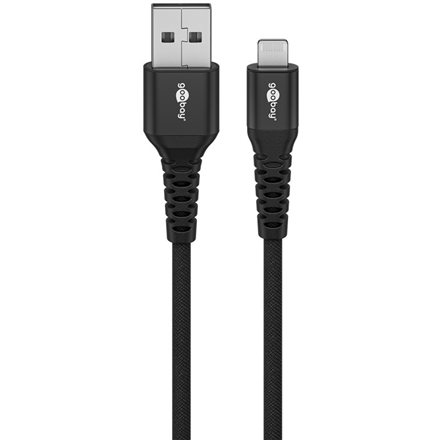 Goobay Lightning USB-A Supersoft Textile Cable with Metal Plugs | 74504