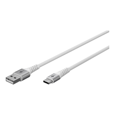 Goobay USB-C to USB-A Supersoft Textile Cable with Metal Plugs | 74531