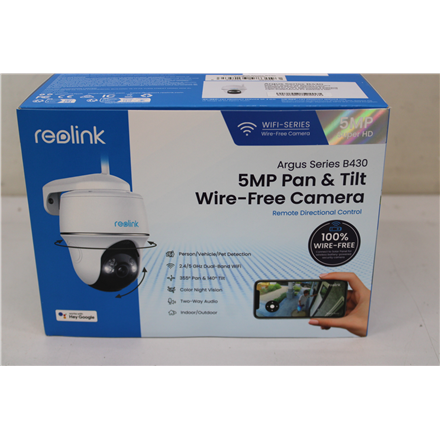 SALE OUT. Reolink Argus Series B430 Smart 5MP Pan & Tilt Wire-Free Camera