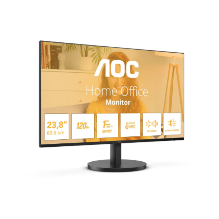 AOC | 24B3QA2 | 24 " | IPS | FHD | 16:9 | 120 Hz | 1 ms | 1920 x 1080 pixels | 300 cd/m² | HDMI port