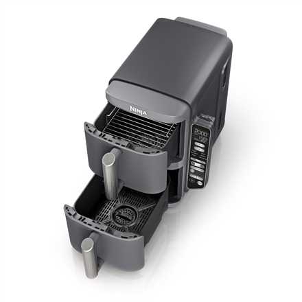 NINJA | Double Stack XL 2-Level Air Fryer with Smart Cook System | SL451EU | Capacity 9.5 L | Grey