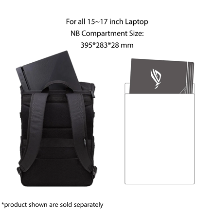 Asus BP4701 ROG BACKPACK/15_17 | Asus BP4701 | Notebook carrying backpack | Fits up to size 17 " | B