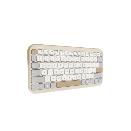 Asus Marshmallow KW100 | Keyboard | Wireless | US International | Oat Milk | Bluetooth