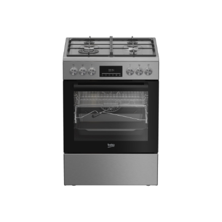 BEKO Cooker | FBMA61330GXDT | Hob type Gas | Oven type Electric | Stainless Steel | Width 60 cm | Gr