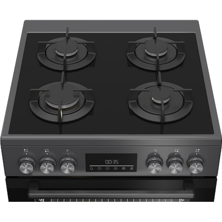 BEKO Cooker | FBM62330GADSN | Hob type Gas | Oven type Electric | Grey | Width 60 cm | Grilling | LE