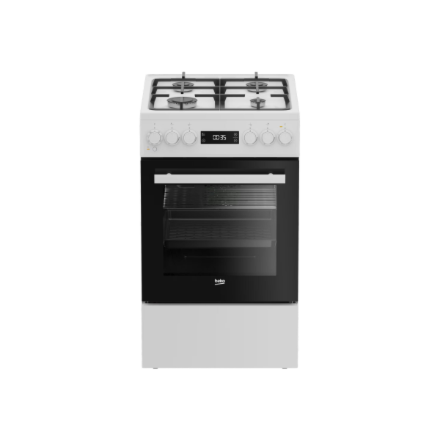 BEKO Cooker | FSM51339DWDS | Hob type Gas | Oven type Electric | White | Width 50 cm | Grilling | LE