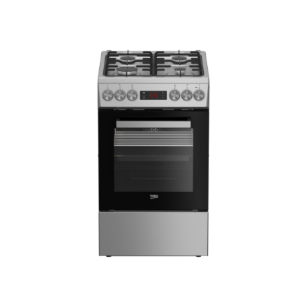 BEKO Cooker | FSM52321DXDT | Hob type Gas | Oven type Electric | Stainless Steel | Width 50 cm | Gri