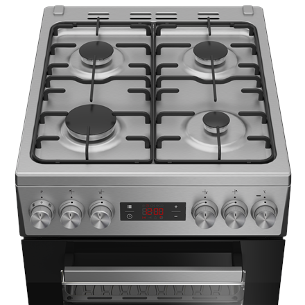 BEKO Cooker | FSM52321DXDT | Hob type Gas | Oven type Electric | Stainless Steel | Width 50 cm | Gri