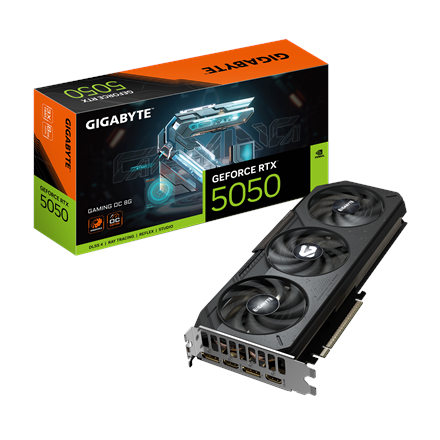 Gigabyte GeForce RTX 5050 GAMING OC 8G | NVIDIA | 8 GB | GeForce RTX 5050 | GDDR6 | HDMI ports quant