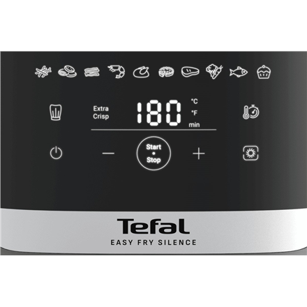 TEFAL Air Fryer | Easy Fry Silence EY551HE0 | Power 1650 W | Capacity 5 L | Gray