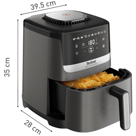 TEFAL Air Fryer | Easy Fry Silence EY551HE0 | Power 1650 W | Capacity 5 L | Gray