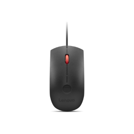 Lenovo Fingerprint Biometric USB Mouse Gen3 | Wired | USB-A | Black/Red
