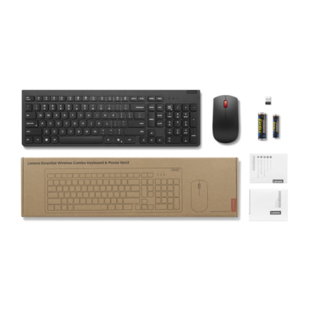 Lenovo Essential Wireless Combo Keyboard & Mouse Gen2 | Keyboard and Mouse Set | Wireless | Mouse in