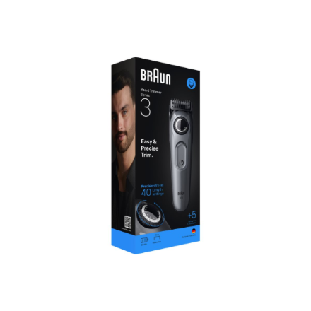 Braun Beard Trimmer | Series 3 BT3560 | Cordless | Number of length steps 40
