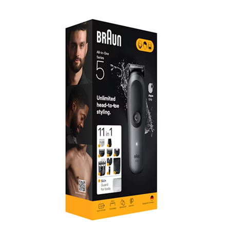 Braun 11-in-1 Grooming Kit | All-in-One Kit Series 5 AIO5560 | Cordless | Number of length steps 14 