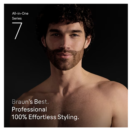 Braun 13in1 Grooming Kit | All-in-One Series 7 AIO7560 | Cordless | Number of length steps 14 | Blac