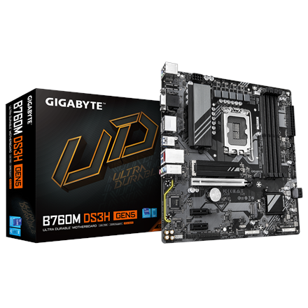 Gigabyte B760M DS3H GEN5 | Processor family Intel | Processor socket LGA1700 | Supported hard disk d