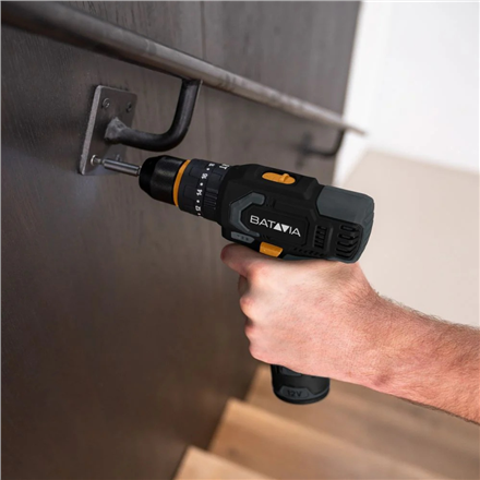 Batavia B.V. 12V Cordless Combi Drill - Fixxpack 2.0 Set (incl. 2.0Ah Battery & USB-C charging Cable