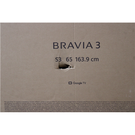 SALE OUT. Sony K65S35B Bravia 3 65" (164cm) 4K Ultra HD Smart Google D-LED TV | Sony K65S35B Bravia 