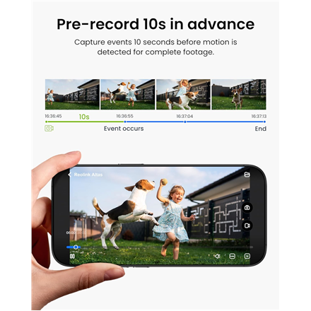 Reolink Wireless Pan & Tilt Long Lasting Solar/Battery Camera with Spotlights | Altas Series B630 wi