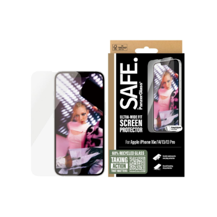 PanzerGlass Screen protector | Apple | iPhone 16e/14/13/13 Pro | Glass | Transparent | Ultra-Wide Fi