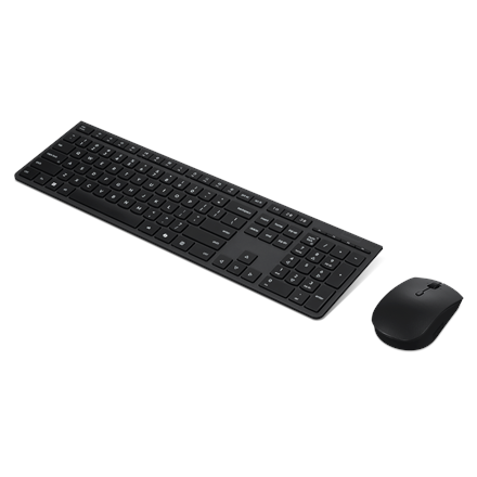 Lenovo Professional Wireless Rechargeable Combo Keyboard and Mouse | Keyboard and Mouse Set | Wirele