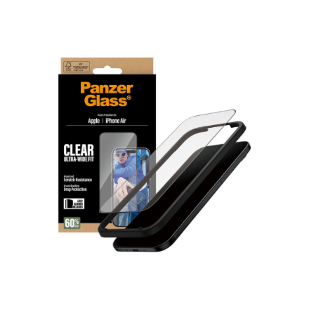 PanzerGlass Screen protector | Apple | iPhone Air | Glass | Transparent | Ultra-Wide Fit w. EasyAlig