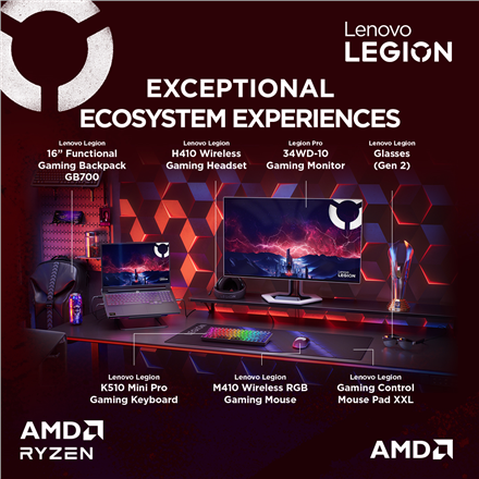 Lenovo Legion Pro 7 16AFR10H | Eclipse Black | 16 " | OLED | WQXGA | 2560 x 1600 pixels | 240 Hz | G