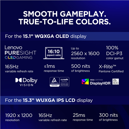 Lenovo Legion 5 15IRX10 | Eclipse Black | 15.1 " | OLED | WQXGA | 2560 x 1600 pixels | Intel Core i7