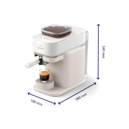 Philips Coffee maker | BAR300/03 Baristina | Pump pressure 16 bar | Semi-automatic | 122.8 W | White