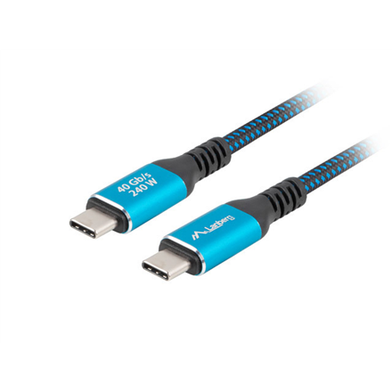 Lanberg USB-C M/M 4.0 CABLE 240W 8K 60HZ | CA-CMCM-44CU-0005-BK