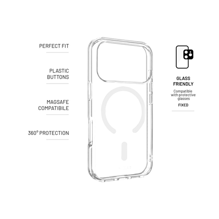 Fixed Back cover | Apple | iPhone 17 Pro | TPU/PC | Transparent | MagPure