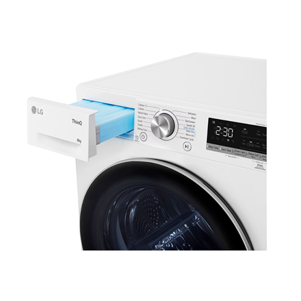LG Dryer Machine | RH80V9AV3N | Energy efficiency class C | Front loading | 8 kg | LED | Depth 69 cm