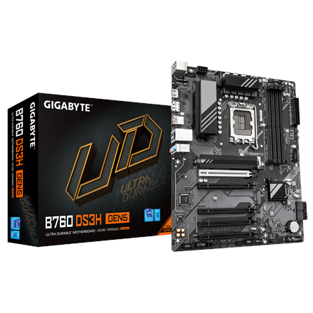 Gigabyte B760 DS3H GEN5 | Processor family Intel | Processor socket LGA1700 | DDR5 | Supported hard 