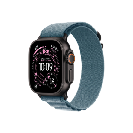 Apple | 49mm Light Blue Alpine Loop - Large - Black Titanium Finish
