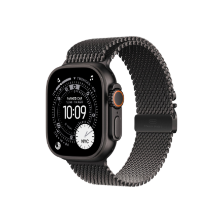 Apple | 49mm Black Titanium Milanese Loop - Large