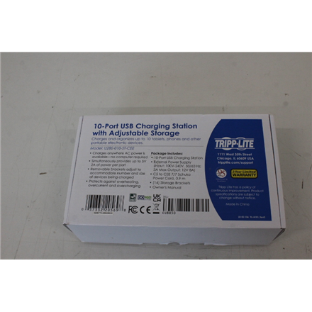 Tripp Lite 10 Port USB Charging Station with Adjustable Storage | U280-010-ST-CEE | UNPACKED