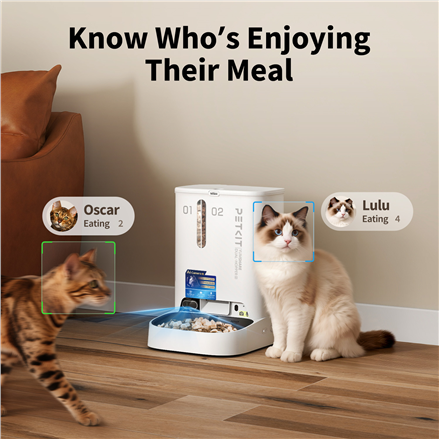 PETKIT YumShare Dual-hopper 2 Automatic Feeder with Camera | Capacity 5 L | Material ABS