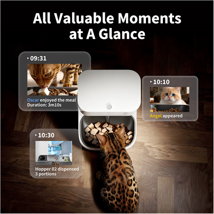 PETKIT YumShare Dual-hopper 2 Automatic Feeder with Camera | Capacity 5 L | Material ABS