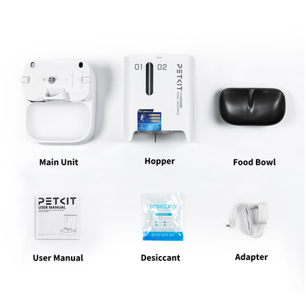 PETKIT YumShare Dual-hopper 2 Automatic Feeder with Camera | Capacity 5 L | Material ABS