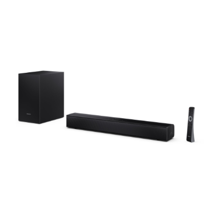 Sharp Compact 2.1 Soundbar with Wireless Subwoofer | HT-SBW121 | 240 W | Bluetooth | Black | Wireles