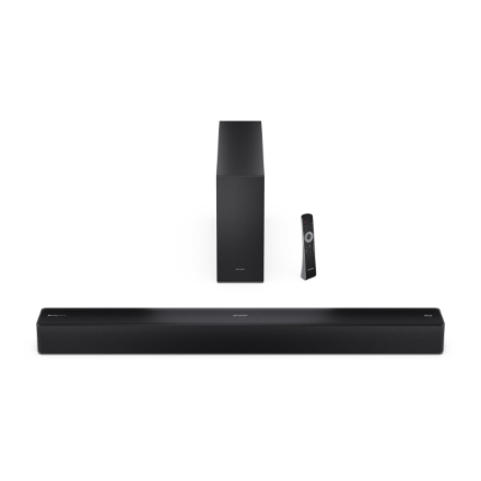 Sharp 2.1 Dolby Atmos/DTS Virtual:X Soundbar with Slim Wireless Subwoofer | HT-SBW310 | 330 W | Blue