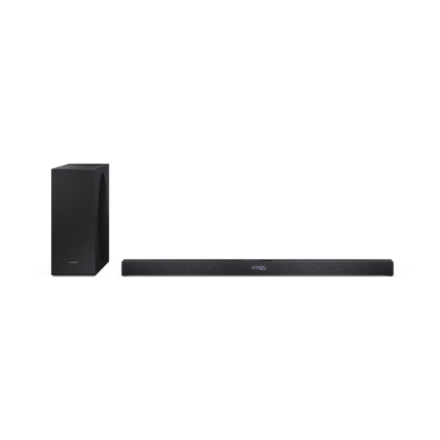 Sharp 2.1ch Ultra-slim Dolby Atmos/DTS Virtual: X Soundbar with Wireless Subwoofer | HT-SBW320 | 360