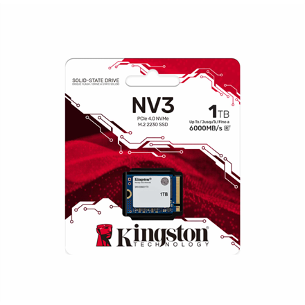 Kingston SSD | NV3 | 1000 GB | SSD form factor M.2 2230 | Solid-state drive interface PCIe 4.0 x4 NV