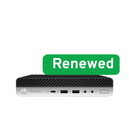 HP Renew Grade B | ProDesk 600 G4 Desktop Mini PC | Intel Core i3 | i3-8100T | 8 GB | SSD | 128 GB |