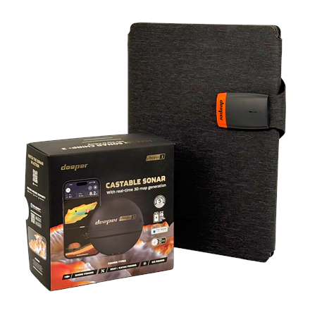 Deeper CHIRP+3 sonar +36W foldable solar charger power bundle