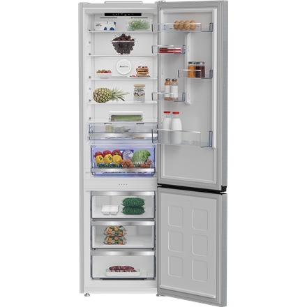 BEKO Refrigerator | B5RCNA416HXB | Energy efficiency class C | Free standing | Combi | Height 203.5 