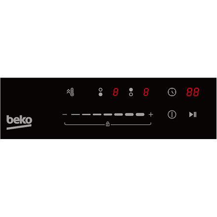BEKO Hob | HDI32400TO | Induction | Number of burners/cooking zones 2 | Touch control | Timer | Blac