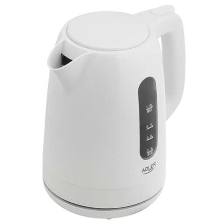 Adler Kettle | AD 1380w | Electric | 2200 W | 1 L | Polypropylene | 360° rotational base | White