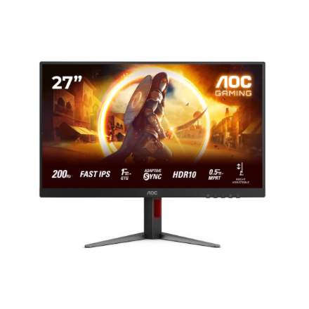 AOC | 27G4HA | 27 " | Fast IPS | FHD | 16:9 | 200 Hz | 0.5 ms | 1920 x 1080 pixels | 300 cd/m² | HDM